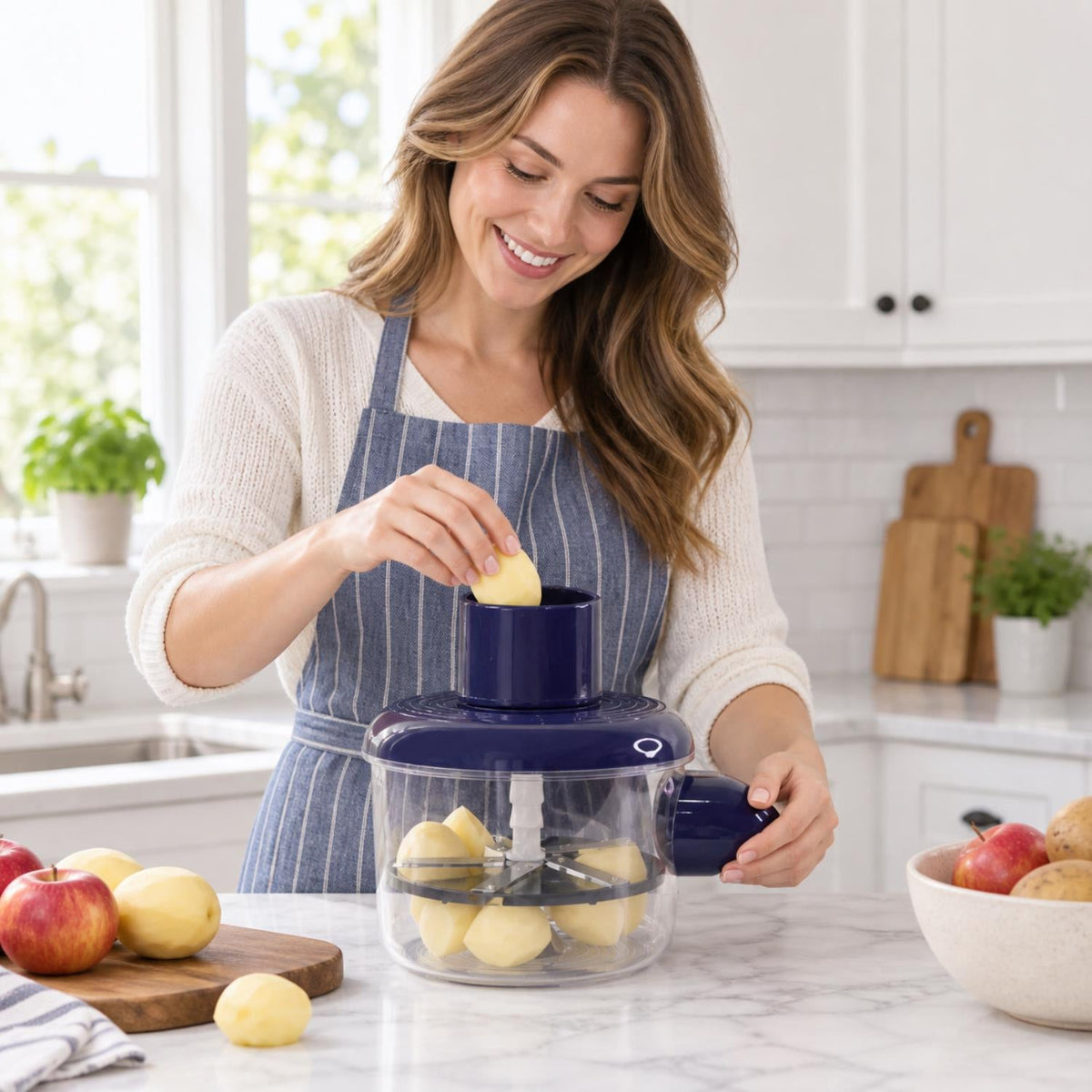B Grade Electric Food Chopper With Steel Blades And Clear Bowl (1 Pc)