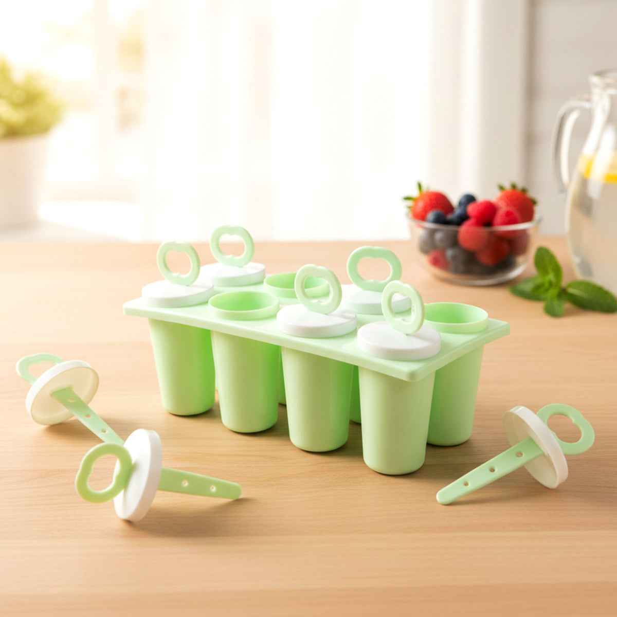 Prexo Plastic Ice Cream Popsicle Maker (8 Pc Set)