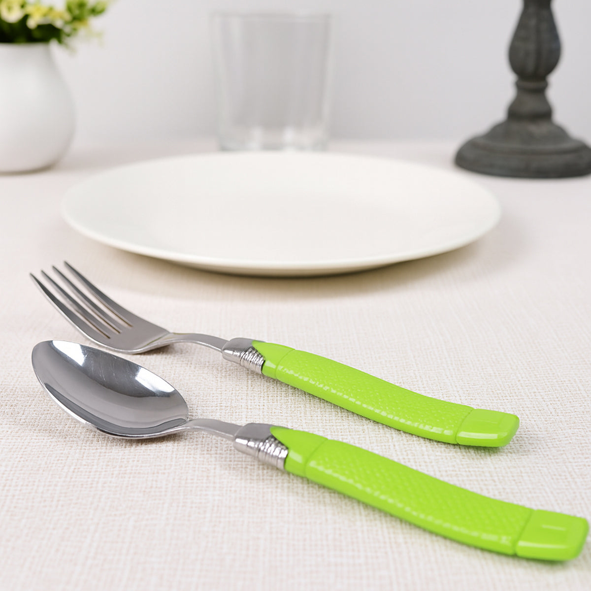 Supermom Premium Fancy Cutlery Set With Holder (24 Pc  Set)