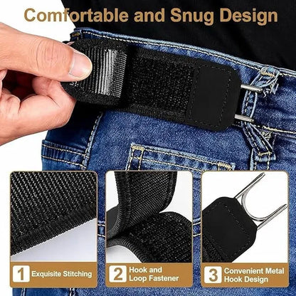 Buckleless Belt Hook Tactical Metal Hook Elastic Belt Unisex