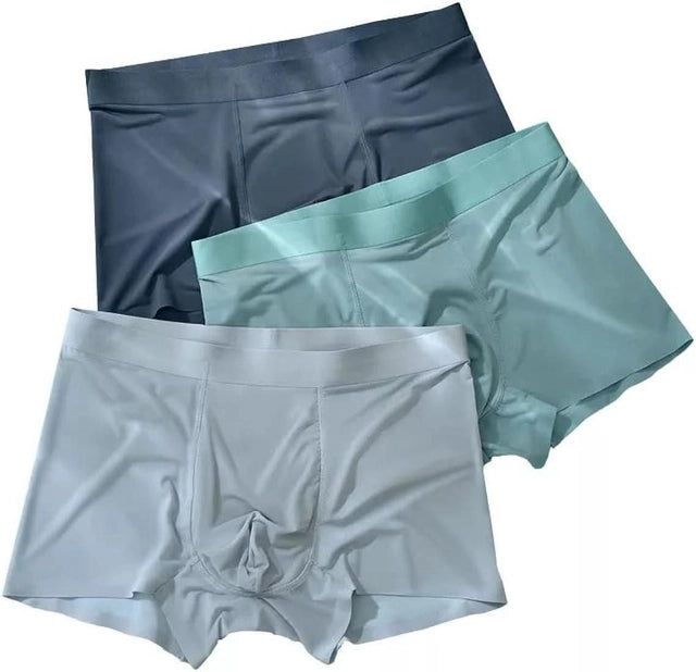 Men's Ice Silk Seamless Briefs Boxers (Pack of 3)