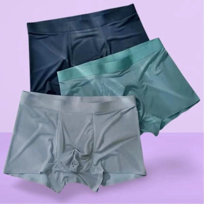 Men's Ice Silk Seamless Briefs Boxers (Pack of 3)