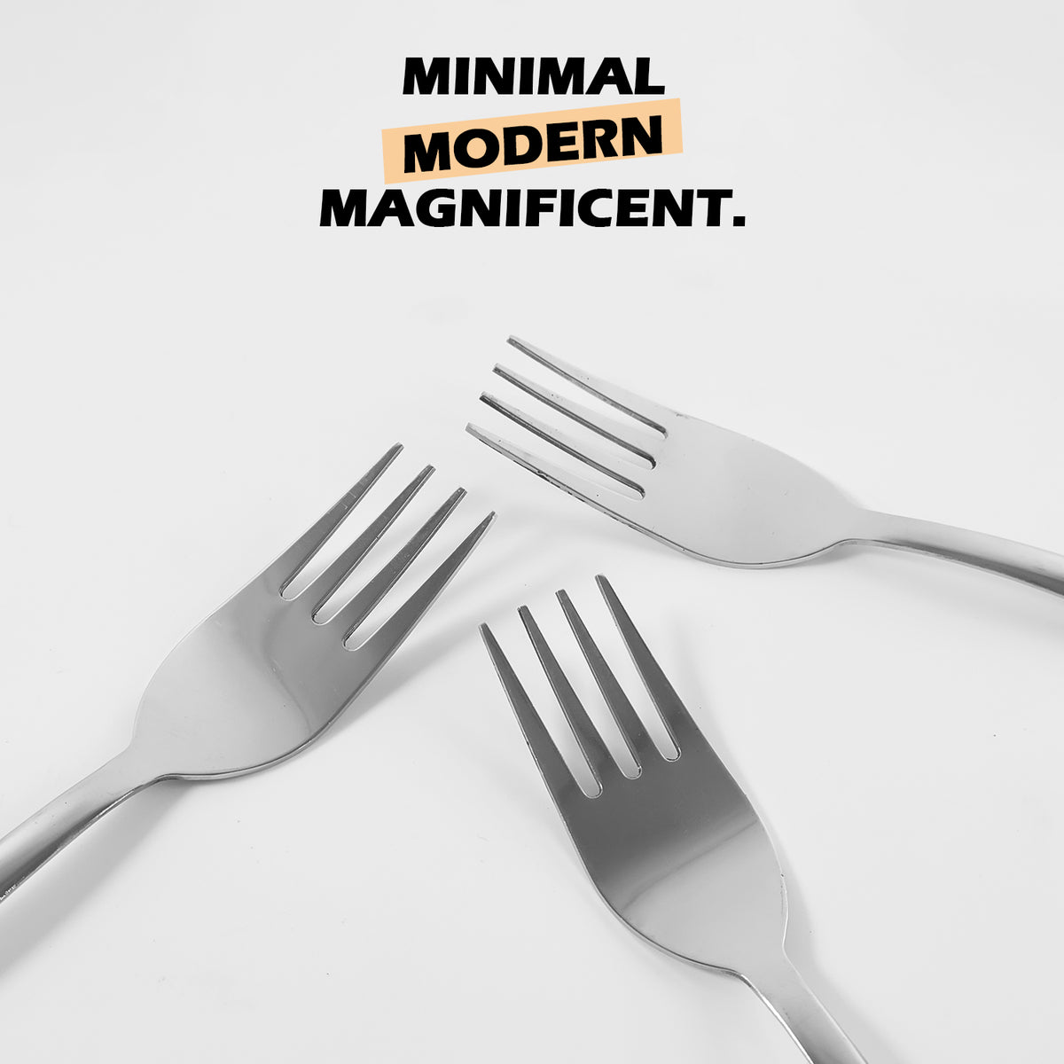 Premium Stainless Steel Dinner Fork - (3 Pc  Set)
