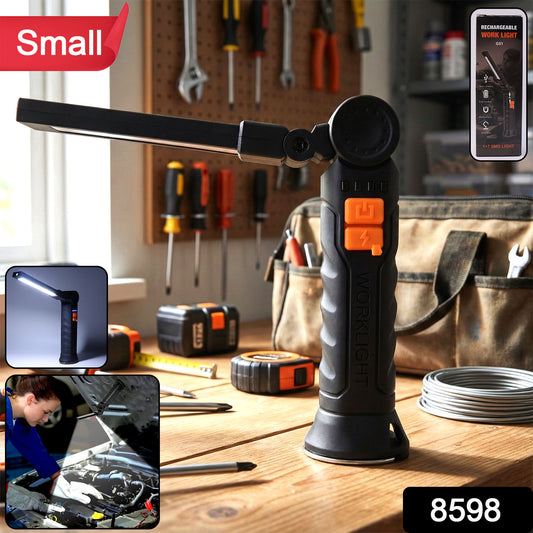 Compact Rechargeable Small Led Work Light With Adjustable Arm And Magnetic Base